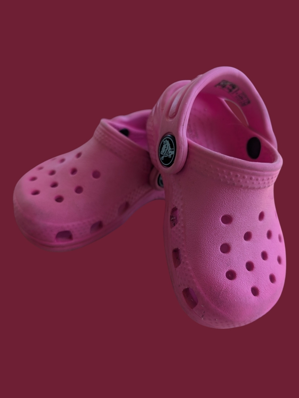 Crocs Kids Pink Classic Clog Sandals - Lightweight Comfort Child Size 5 Toddler